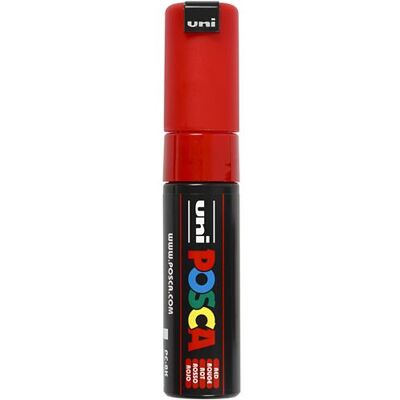 POSCA PC8K PTE LARGE BISEAUTE ROUGE - Publicité POSCA PC8K PTE LARGE BISEAUTE ROUGE - Publicité