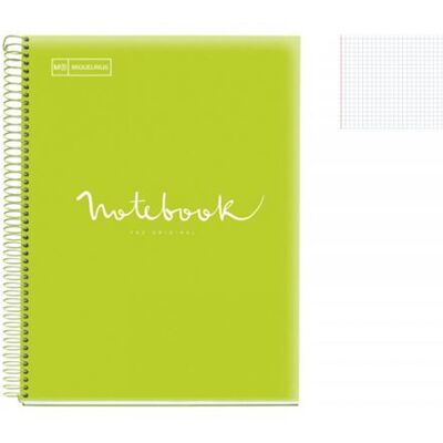 Non communiqué Cahier - A4 (21x29,7cm) - Petits carreaux - 160 pages - couverture en polypro vert - à spirale - Miquelrius - Publicité Non communiqué Cahier - A4 (21x29,7cm) - Petits carreaux - 160 pages - couverture en polypro vert - à spirale - Miquelrius - Publicité