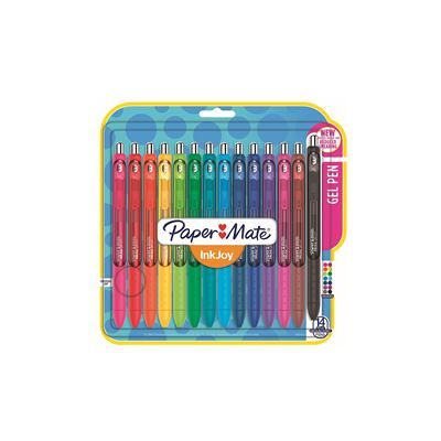 Non communiqué Paper Mate Inkjoy Gel - 14 Stylos à encre gel - Assortiment de couleurs - Pointe moyenne 0.7mm - sous blister Assortiment - Publicité Non communiqué Paper Mate Inkjoy Gel - 14 Stylos à encre gel - Assortiment de couleurs - Pointe moyenne 0.7mm - sous blister Assortiment - Publicité