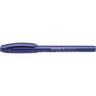 Non communiqué Stylo Schneider Topball 847 Lot de 10 Rollers à encre avec pointe conique en plastique Encre bleu Bleu - Publicité Non communiqué Stylo Schneider Topball 847 Lot de 10 Rollers à encre avec pointe conique en plastique Encre bleu Bleu - Publicité