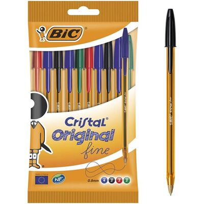 Non communiqué Bic Cristal Pack de 10 Stylos Billes - Publicité Non communiqué Bic Cristal Pack de 10 Stylos Billes - Publicité