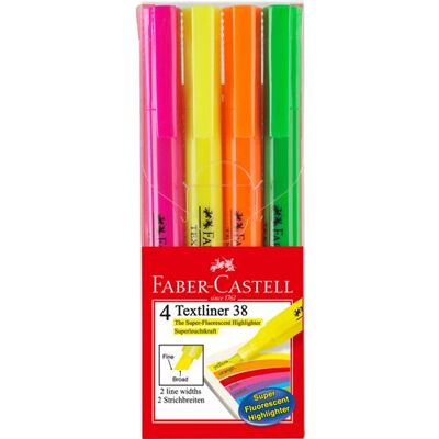 Non communiqué FABER-CASTELL Surligneur TEXTLINER 38, étui de 4 - Publicité Non communiqué FABER-CASTELL Surligneur TEXTLINER 38, étui de 4 - Publicité