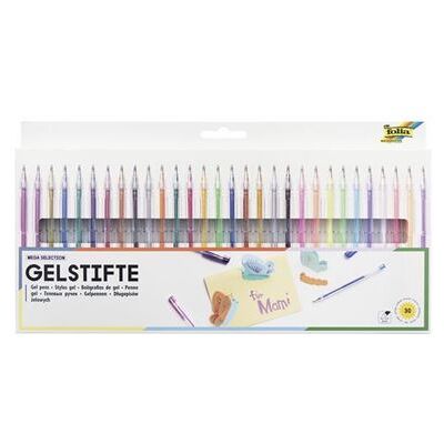 Autre folia Stylo gel MEGA SELECTION, assorti, étui de 30 - Publicité Autre folia Stylo gel MEGA SELECTION, assorti, étui de 30 - Publicité