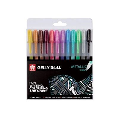 Non communiqué 12 stylos - Encre gel métallisé - Sakura Gelly Roll - Metallic Shiny - Publicité Non communiqué 12 stylos - Encre gel métallisé - Sakura Gelly Roll - Metallic Shiny - Publicité