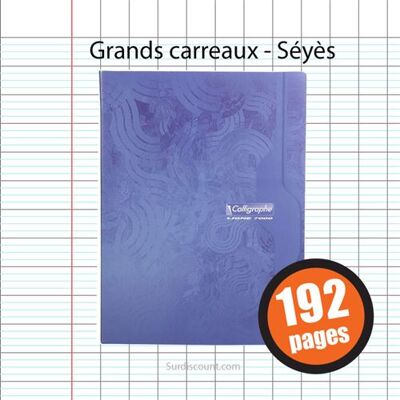 Cahier - 24x32(cm) - Grands carreaux - 192 pages - couverture en carton - sans spirale - Clairefontaine - Calligraphe - Publicité Cahier - 24x32(cm) - Grands carreaux - 192 pages - couverture en carton - sans spirale - Clairefontaine - Calligraphe - Publicité