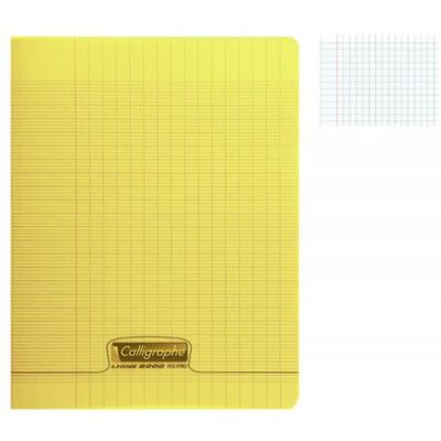 Cahier - 17x22(cm) - Grands carreaux - 96 pages - couverture en polypro - sans spirale - Clairefontaine - Calligraphe - Publicité Cahier - 17x22(cm) - Grands carreaux - 96 pages - couverture en polypro - sans spirale - Clairefontaine - Calligraphe - Publicité