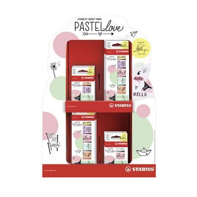 STABILO Surligneur BOSS MINI Pastellove, présentoir - Publicité STABILO Surligneur BOSS MINI Pastellove, présentoir - Publicité