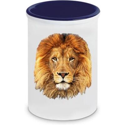 Le Monde des Animaux Pot à stylos en céramique Lion - Publicité Le Monde des Animaux Pot à stylos en céramique Lion - Publicité