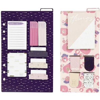 Creotime Kit mémos journal planneur - Violet Multicolore - Publicité Creotime Kit mémos journal planneur - Violet Multicolore - Publicité