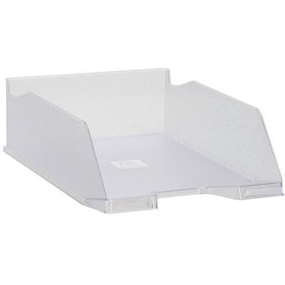 Non communiqué Corbeille à courrier maxi format Exacompta cristal - Lot de 4 - Publicité Non communiqué Corbeille à courrier maxi format Exacompta cristal - Lot de 4 - Publicité