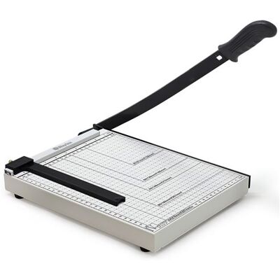 Non communiqué Massicot Coupe papier Guillotine, pour couper Papier, Carton et Feuilles Plastifiées, Cisaille à Levier, capacité 8 feuilles Blanc - Publicité Non communiqué Massicot Coupe papier Guillotine, pour couper Papier, Carton et Feuilles Plastifiées, Cisaille à Levier, capacité 8 feuilles Blanc - Publicité