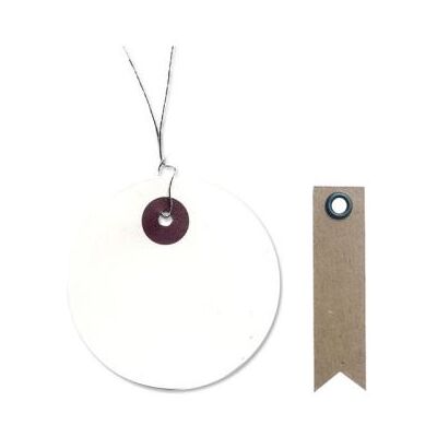 Youdoit Ø 5 cm Étiquettes blanches et kraft - Rondes, Drapeau, Cadeau - Publicité Youdoit Ø 5 cm Étiquettes blanches et kraft - Rondes, Drapeau, Cadeau - Publicité