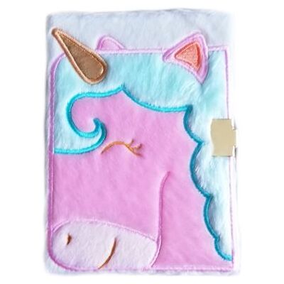 Non communiqué Journal Intime Couverture Peluche - 12 x 17 cm - Licorne - Publicité Non communiqué Journal Intime Couverture Peluche - 12 x 17 cm - Licorne - Publicité