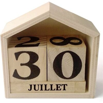 Graine Creative on a tous du talent Calendrier perpétuel en bois maisonnette - 7,3 x 8 x 3,4 cm Beige - Publicité Graine Creative on a tous du talent Calendrier perpétuel en bois maisonnette - 7,3 x 8 x 3,4 cm Beige - Publicité