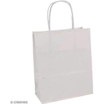Clairefontaine Sac en papier Kraft blanc - 16 x 21 x 8 cm - 25 pcs Blanc - Publicité Clairefontaine Sac en papier Kraft blanc - 16 x 21 x 8 cm - 25 pcs Blanc - Publicité