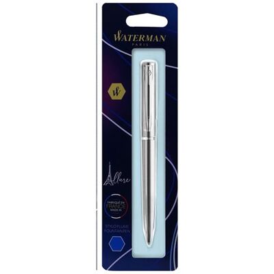 Non communiqué WATERMAN Allure Stylo bille, Acier brossé, recharge bleue pointe moyenne, en blister Chrome - Publicité Non communiqué WATERMAN Allure Stylo bille, Acier brossé, recharge bleue pointe moyenne, en blister Chrome - Publicité