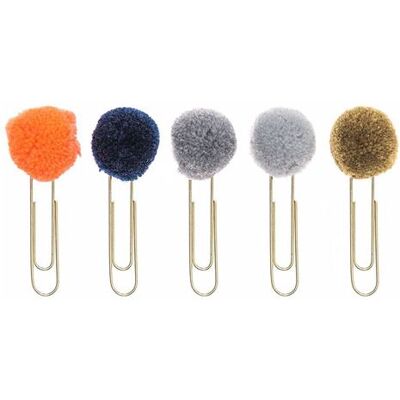 Non communiqué 5 Trombones avec pompons - Bleu Bleu - Publicité Non communiqué 5 Trombones avec pompons - Bleu Bleu - Publicité