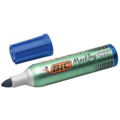 Marqueur Permanent - Marking Onyx 1482 Pointe ogive - Bleu - Bic Bleu - Publicité Marqueur Permanent - Marking Onyx 1482 Pointe ogive - Bleu - Bic Bleu - Publicité