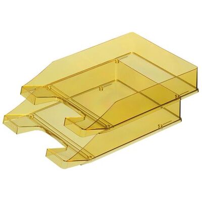HAN HA-1026-X-25 Corbeille à courrier A4 standard jaune transparent Transparent - Publicité HAN HA-1026-X-25 Corbeille à courrier A4 standard jaune transparent Transparent - Publicité