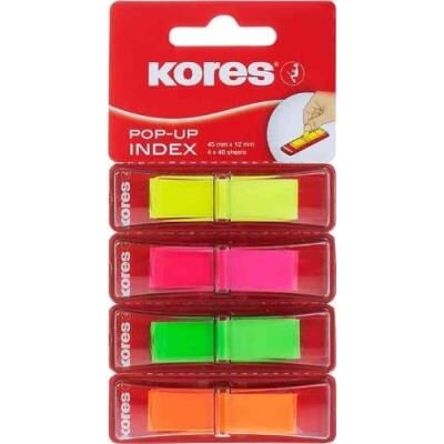 Kores index marque-pages pop-up, 45 x 12 mm 4x40 assortis n45127 - Publicité Kores index marque-pages pop-up, 45 x 12 mm 4x40 assortis n45127 - Publicité