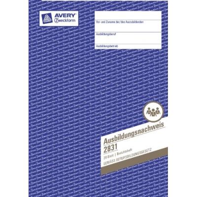 Avery zweckform formularbuch ausbildungsnachweis, a4 2831 - Publicité Avery zweckform formularbuch ausbildungsnachweis, a4 2831 - Publicité