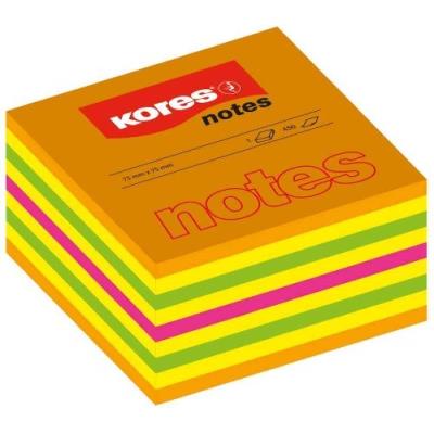 Kores bloc note cube 450 f repositionnable 50x50 assortis 5 couleurs néon n48460 - Publicité Kores bloc note cube 450 f repositionnable 50x50 assortis 5 couleurs néon n48460 - Publicité