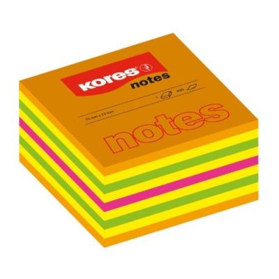 Kores bloc cube note repositionnable 75 x 75 mm 450 feuilles 5 couleurs néon n48465 - Publicité Kores bloc cube note repositionnable 75 x 75 mm 450 feuilles 5 couleurs néon n48465 - Publicité