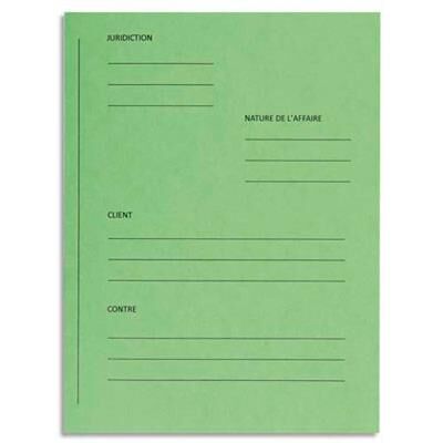 VISIODIRECT Paquet de 25 dossiers de plaidoirie pré-imprimés, en carte 265g. Coloris vert - Publicité VISIODIRECT Paquet de 25 dossiers de plaidoirie pré-imprimés, en carte 265g. Coloris vert - Publicité
