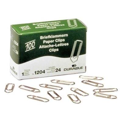 Durable 120824 bote de 100 trombones 32 mm cuivr 1208-24 - Publicité Durable 120824 bote de 100 trombones 32 mm cuivr 1208-24 - Publicité