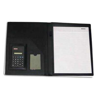 VISIODIRECT Porte blocs conférencier A4 PVC noir avec calculatrice, L32,5 x H25 x P2,5 cm Noir - Publicité VISIODIRECT Porte blocs conférencier A4 PVC noir avec calculatrice, L32,5 x H25 x P2,5 cm Noir - Publicité
