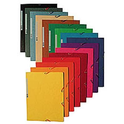 VISIODIRECT Lot de 25 chemises 3 rabats et élastique , en carte lustrée 5/10e, 400gr. Format 24 x 32cm. Coloris assortis - Publicité VISIODIRECT Lot de 25 chemises 3 rabats et élastique , en carte lustrée 5/10e, 400gr. Format 24 x 32cm. Coloris assortis - Publicité
