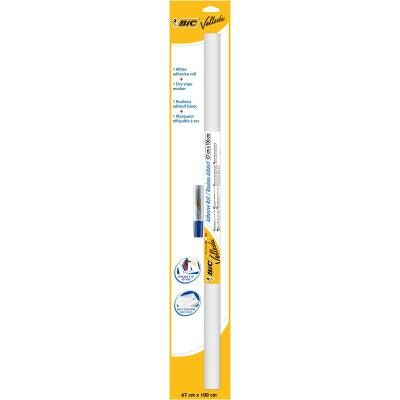 Surface effacable à sec rouleau adhésif VELLEDA® 67,5 X100 cm + 1 Feutre effaçable à sec VELLEDA® 1781 (bleu) - Publicité Surface effacable à sec rouleau adhésif VELLEDA® 67,5 X100 cm + 1 Feutre effaçable à sec VELLEDA® 1781 (bleu) - Publicité