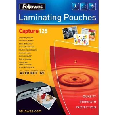 Fellowes - 125 microns - pack de 100 - mat - A3 (297 x 420 mm) pochettes plastifiées - Publicité Fellowes - 125 microns - pack de 100 - mat - A3 (297 x 420 mm) pochettes plastifiées - Publicité