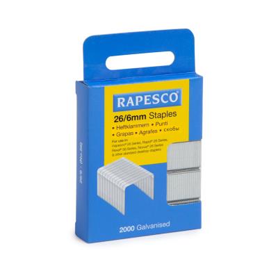 Rapesco Boite de 2000 Agrafes Galvanisées 26/6mm - Publicité Rapesco Boite de 2000 Agrafes Galvanisées 26/6mm - Publicité