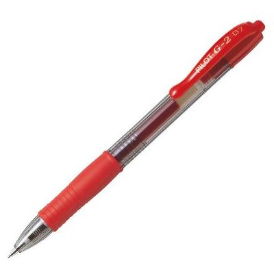 Aucune Stylo PILOT G-2-ROUGE Rouge - Publicité Aucune Stylo PILOT G-2-ROUGE Rouge - Publicité