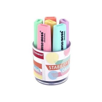 AUCUNE Stabilo BOSS ORIGINAL Pastel Surligneur assortiment de couleurs pastel encre à l'eau 2-5 mm pack de 6 - Publicité AUCUNE Stabilo BOSS ORIGINAL Pastel Surligneur assortiment de couleurs pastel encre à l'eau 2-5 mm pack de 6 - Publicité