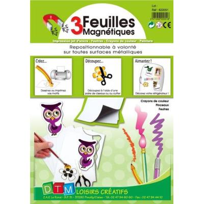 Graine Créative 3 feuilles magnétiques imprimables - Feuilles magnétiques - Publicité Graine Créative 3 feuilles magnétiques imprimables - Feuilles magnétiques - Publicité