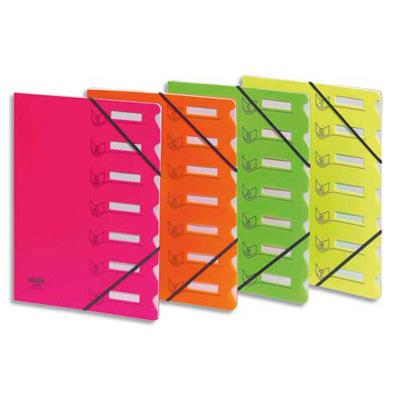 VISIODIRECT Lot de 12 trieurs à élastiques en polypropylène. 7 compartiments. Coloris assortis fluo - Publicité VISIODIRECT Lot de 12 trieurs à élastiques en polypropylène. 7 compartiments. Coloris assortis fluo - Publicité