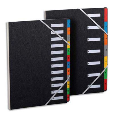 VISIODIRECT Lot de 12 trieurs numérique à élastique en celloderme. 7 compartiments. Coloris noir, touches assorties - Publicité VISIODIRECT Lot de 12 trieurs numérique à élastique en celloderme. 7 compartiments. Coloris noir, touches assorties - Publicité