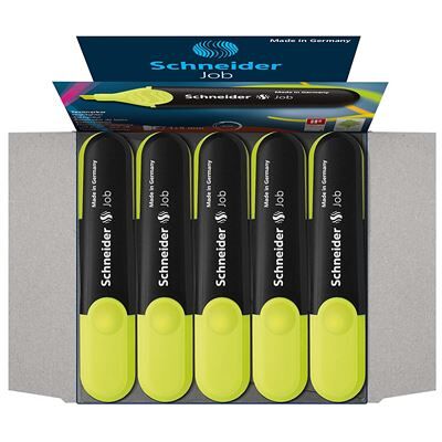 Schneider job 150 Surligneur rechargeable Résiste à la lumière Avec clip Jaune Lot de 10 Jaune - Publicité Schneider job 150 Surligneur rechargeable Résiste à la lumière Avec clip Jaune Lot de 10 Jaune - Publicité