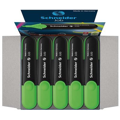 Schneider Job Lot de 10 Surligneurs Encre vert Vert - Publicité Schneider Job Lot de 10 Surligneurs Encre vert Vert - Publicité