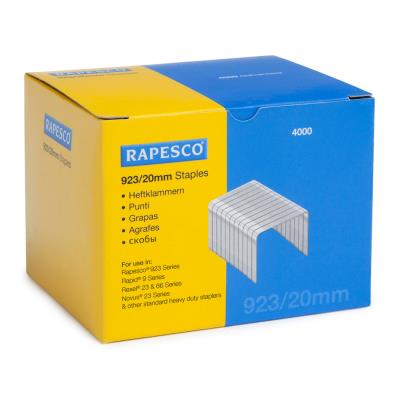 Rapesco Lot de 4 Boites de 1000 Agrafes Galvanisées 923/20mm type 23 - Publicité Rapesco Lot de 4 Boites de 1000 Agrafes Galvanisées 923/20mm type 23 - Publicité