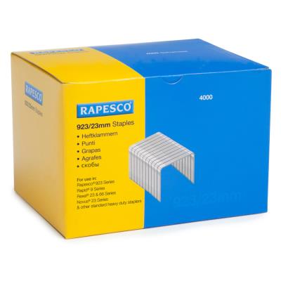 Rapesco Lot de 4 Boites de 1000 Agrafes Galvanisées 923/23mm type 23 - Publicité Rapesco Lot de 4 Boites de 1000 Agrafes Galvanisées 923/23mm type 23 - Publicité