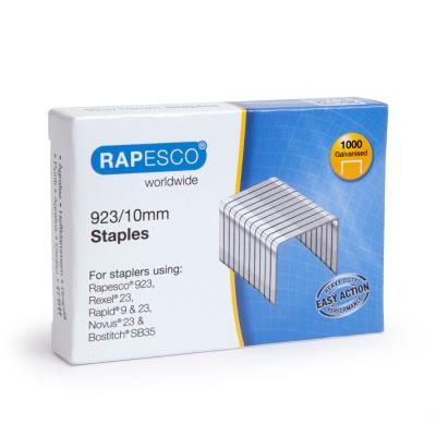 Rapesco Boite de 1000 Agrafes Galvanisées 923/10mm type 23 - Publicité Rapesco Boite de 1000 Agrafes Galvanisées 923/10mm type 23 - Publicité