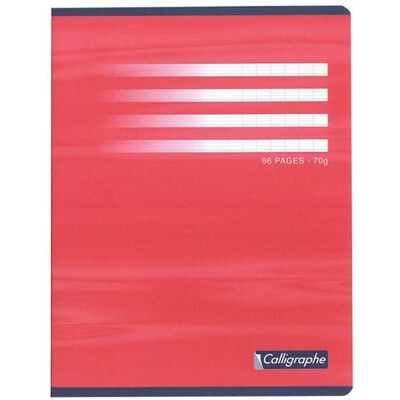 Cahier piqué 17x22 96p grand carreau 70g, Cahier Calligraphe - Publicité Cahier piqué 17x22 96p grand carreau 70g, Cahier Calligraphe - Publicité