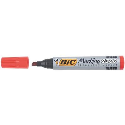 Marqueur Pointe Biseau - Bic Marking 2300 rouge Rouge - Publicité Marqueur Pointe Biseau - Bic Marking 2300 rouge Rouge - Publicité