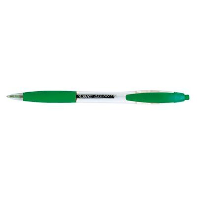 Stylo bille rétractable BIC Atlantis Classic pointe moyenne Vert Vert - Publicité Stylo bille rétractable BIC Atlantis Classic pointe moyenne Vert Vert - Publicité