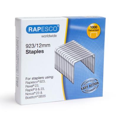 Rapesco Boite de 1000 Agrafes Galvanisées 923/12mm type 23 - Publicité Rapesco Boite de 1000 Agrafes Galvanisées 923/12mm type 23 - Publicité