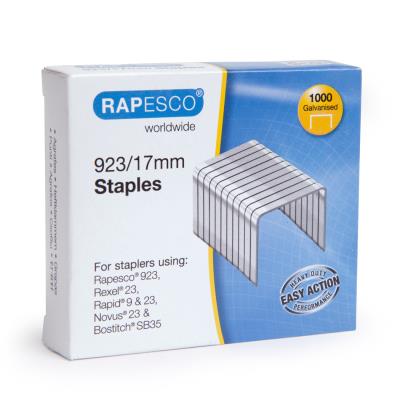 Rapesco Boite de 1000 Agrafes Galvanisées 923/17mm type 23 - Publicité Rapesco Boite de 1000 Agrafes Galvanisées 923/17mm type 23 - Publicité