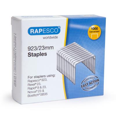 Rapesco Boite de 1000 Agrafes Galvanisées 923/23mm type 23 - Publicité Rapesco Boite de 1000 Agrafes Galvanisées 923/23mm type 23 - Publicité